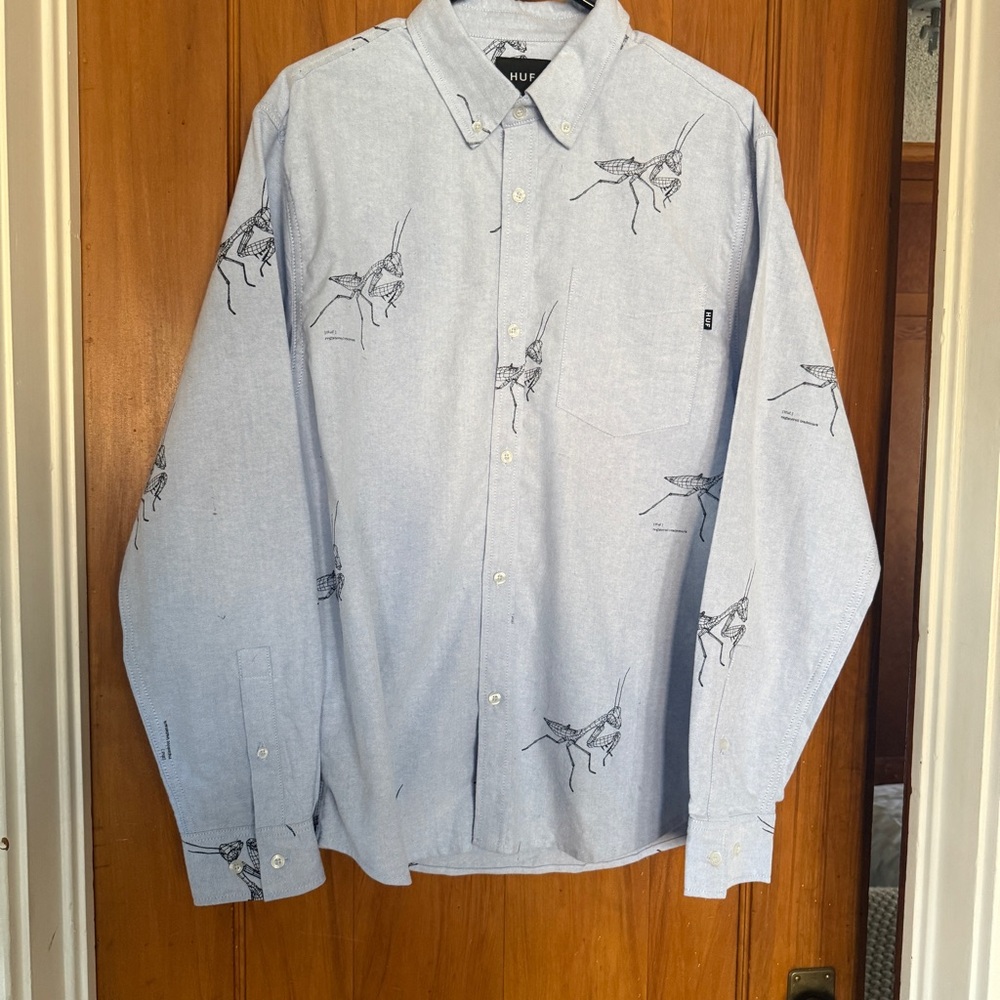 HUF Praying Mantis Oxford button up